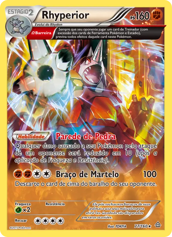 Carta Rhyperior, número 77/160 da coleção Conflito Primitivo