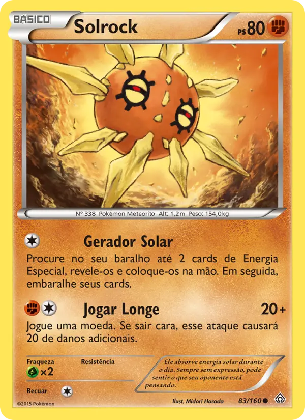 Carta Solrock, número 83/160 da coleção Conflito Primitivo