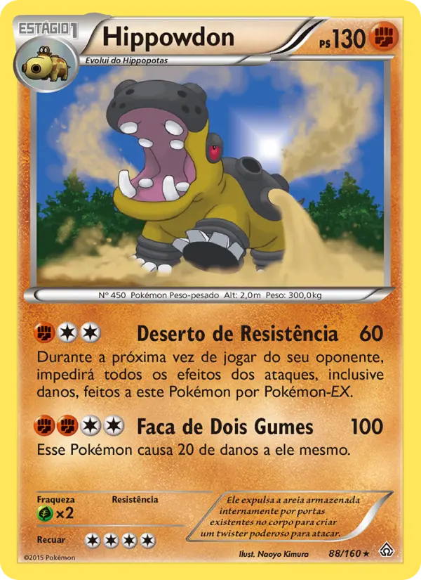 Carta Hippowdon, número 88/160 da coleção Conflito Primitivo