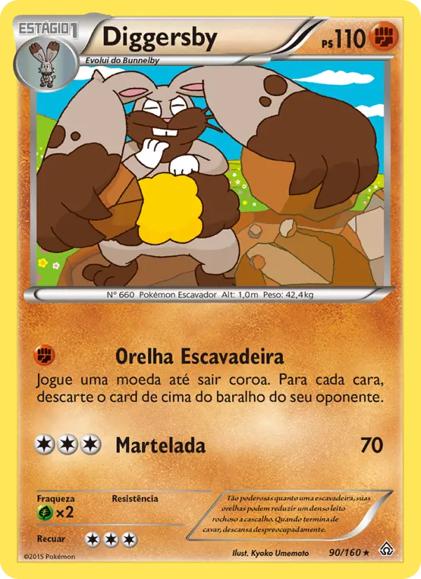 Carta Diggersby, número 90/160 da coleção Conflito Primitivo