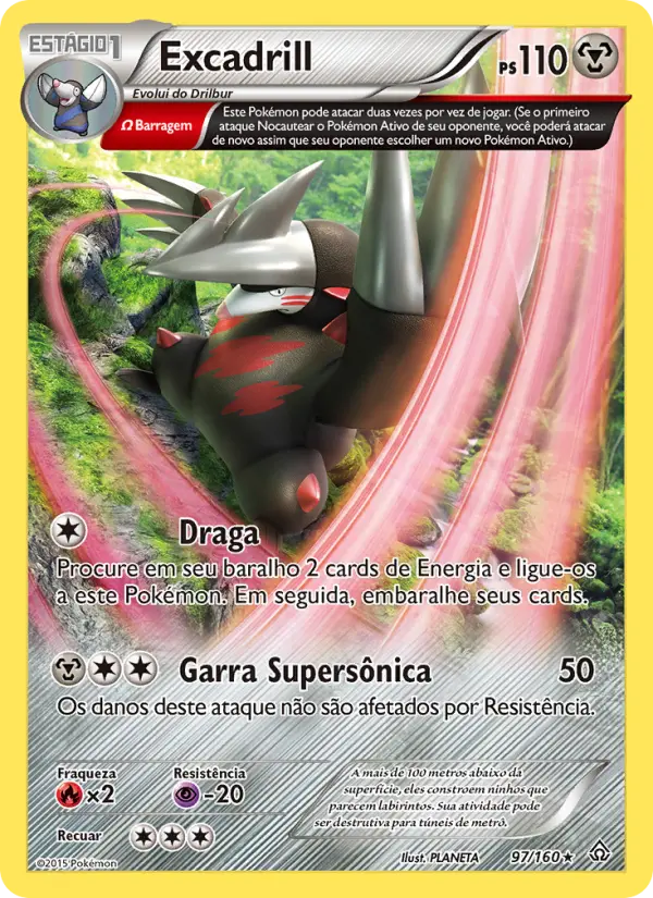 Carta Excadrill, número 97/160 da coleção Conflito Primitivo