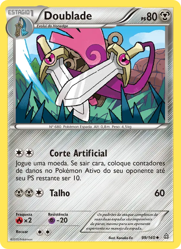 Carta Doublade, número 99/160 da coleção Conflito Primitivo