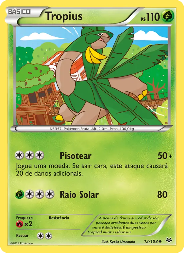 Carta Tropius, número 12/108 da coleção Céus Estrondosos