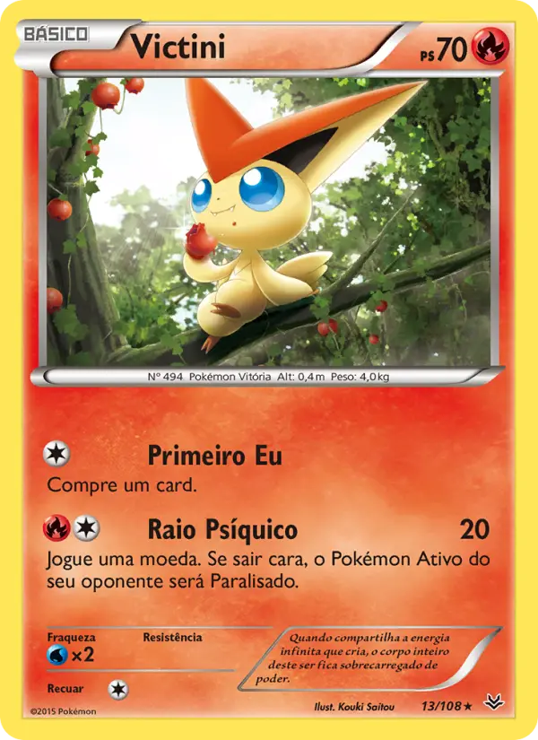 Carta Victini, número 13/108 da coleção Céus Estrondosos