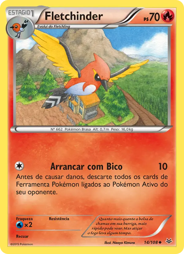 Carta Fletchinder, número 14/108 da coleção Céus Estrondosos