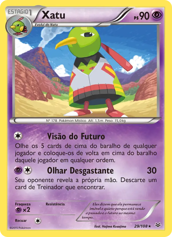 Carta Xatu, número 29/108 da coleção Céus Estrondosos