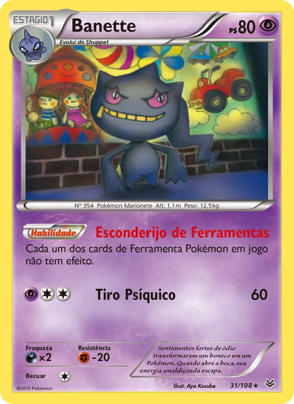 Carta Banette, número 31/108 da coleção Céus Estrondosos