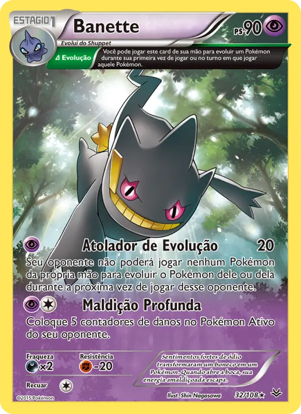 Carta Banette, número 32/108 da coleção Céus Estrondosos