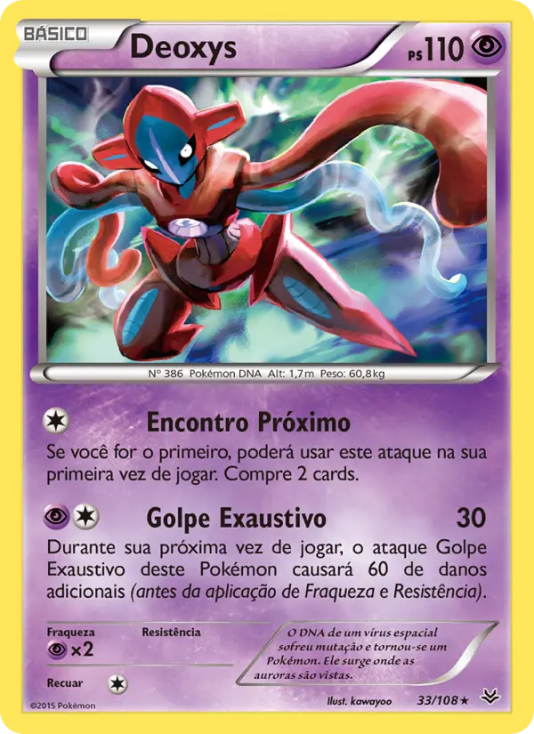 Carta Deoxys, número 33/108 da coleção Céus Estrondosos