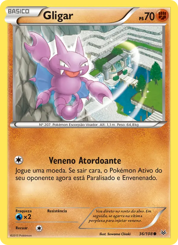 Carta Gligar, número 36/108 da coleção Céus Estrondosos