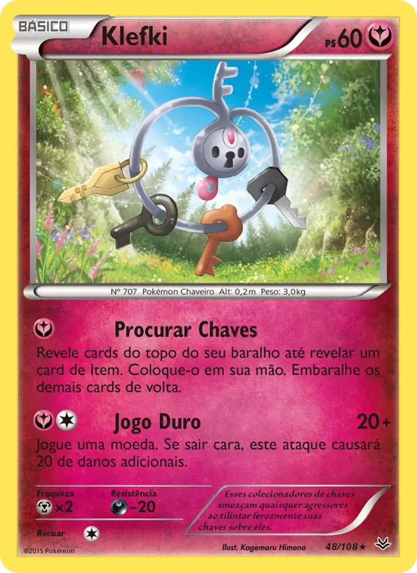 Carta Klefki, número 48/108 da coleção Céus Estrondosos