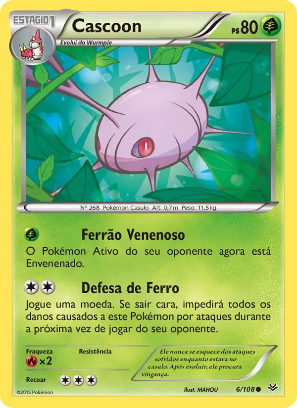 Carta Cascoon, número 6/108 da coleção Céus Estrondosos