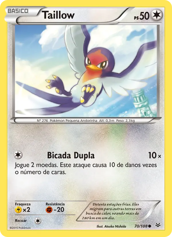 Carta Taillow, número 70/108 da coleção Céus Estrondosos