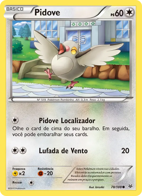 Carta Pidove, número 78/108 da coleção Céus Estrondosos