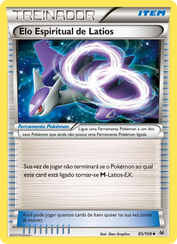 Carta Elo Espiritual de Latios, número 85/108 da coleção Céus Estrondosos