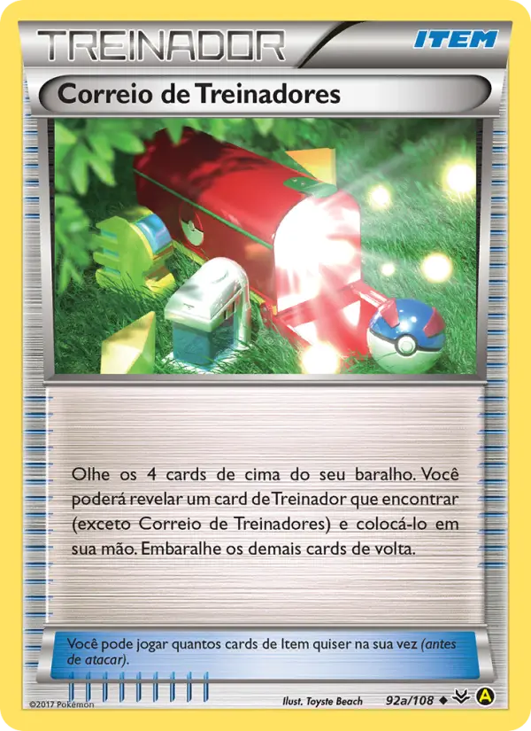 Carta Correio de Treinadores, número 92/108 da coleção Céus Estrondosos