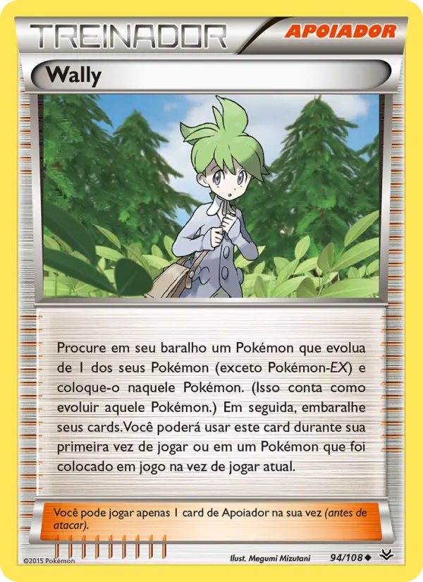 Carta Wally, número 94/108 da coleção Céus Estrondosos