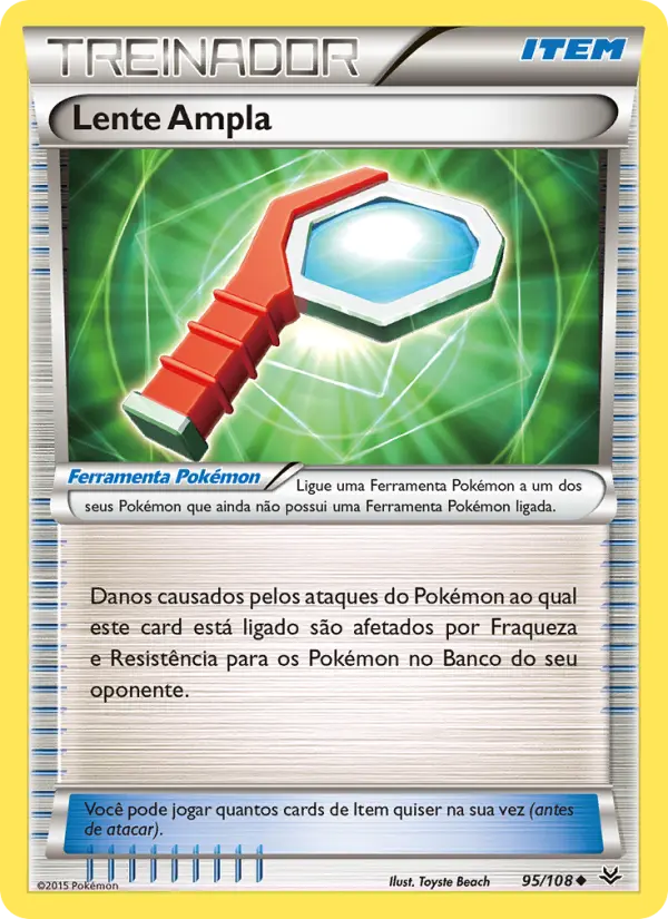 Carta Lente Ampla, número 95/108 da coleção Céus Estrondosos