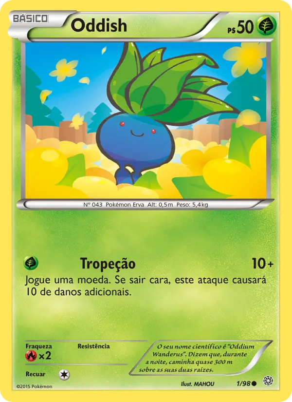Carta Oddish, número 1/98 da coleção Origens Ancestrais
