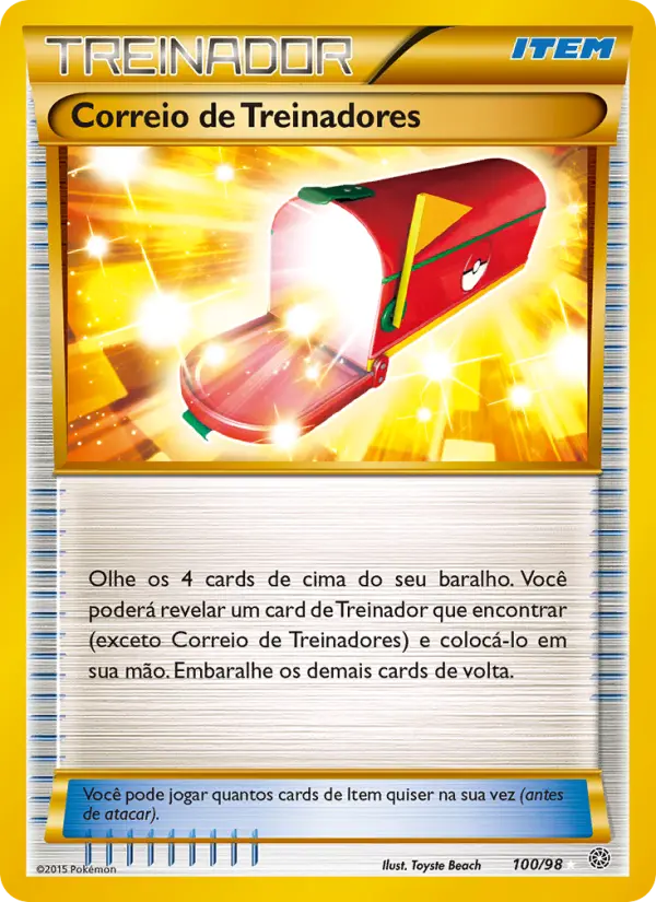 Carta Correio de Treinadores, número 100/98 da coleção Origens Ancestrais