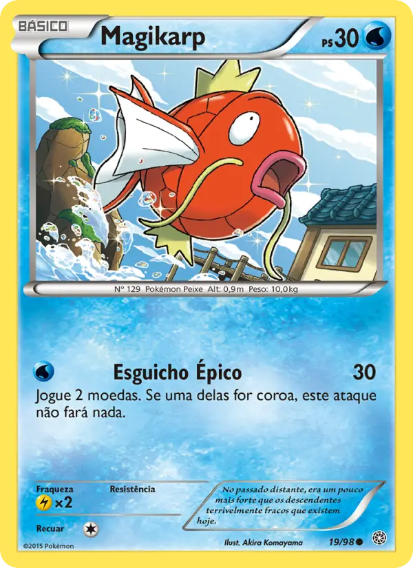 Carta Magikarp, número 19/98 da coleção Origens Ancestrais