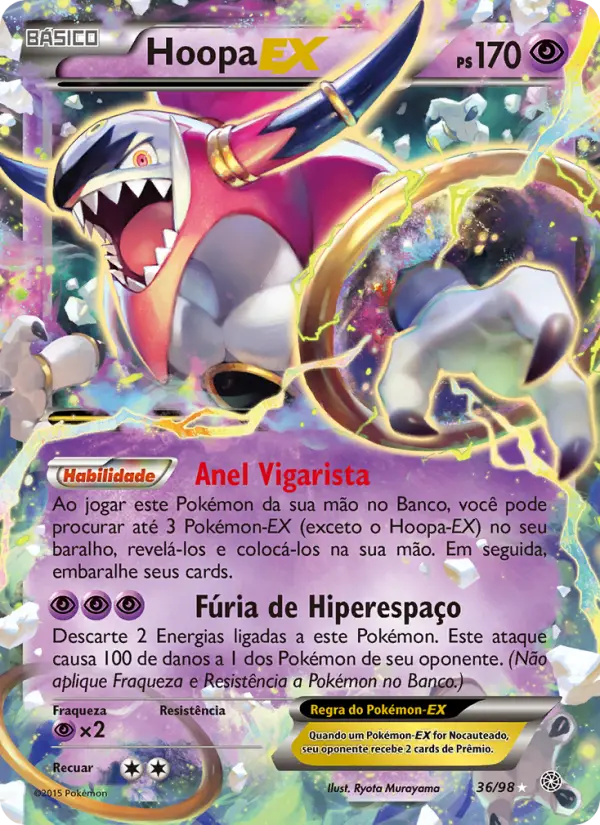 Carta Hoopa EX, número 36/98 da coleção Origens Ancestrais