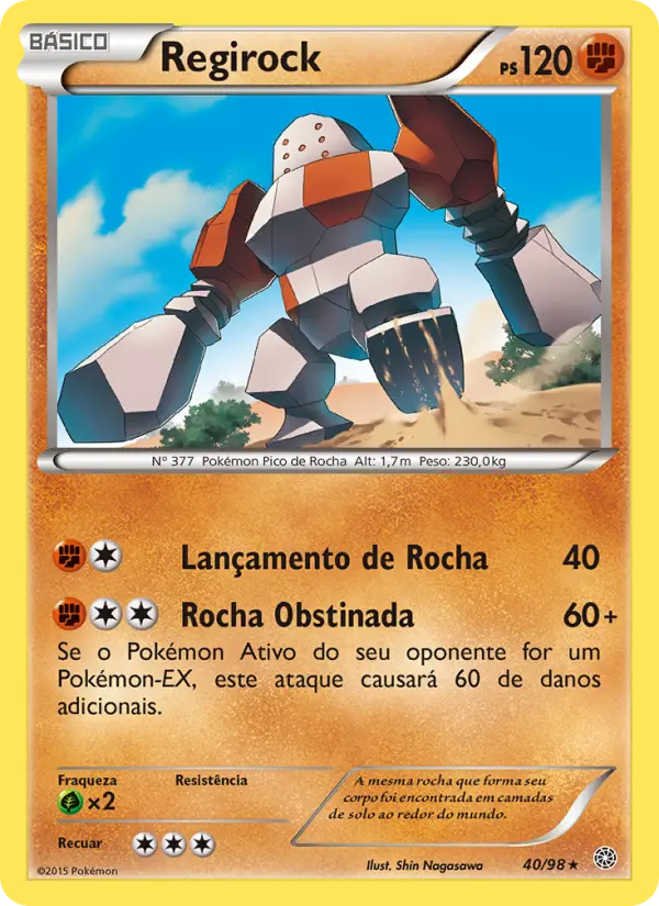 Carta Regirock, número 40/98 da coleção Origens Ancestrais
