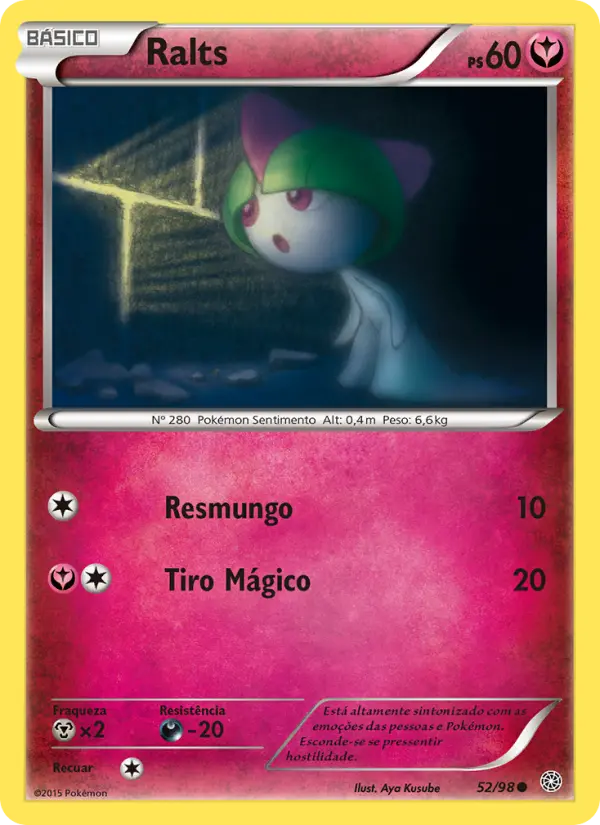 Carta Ralts, número 52/98 da coleção Origens Ancestrais