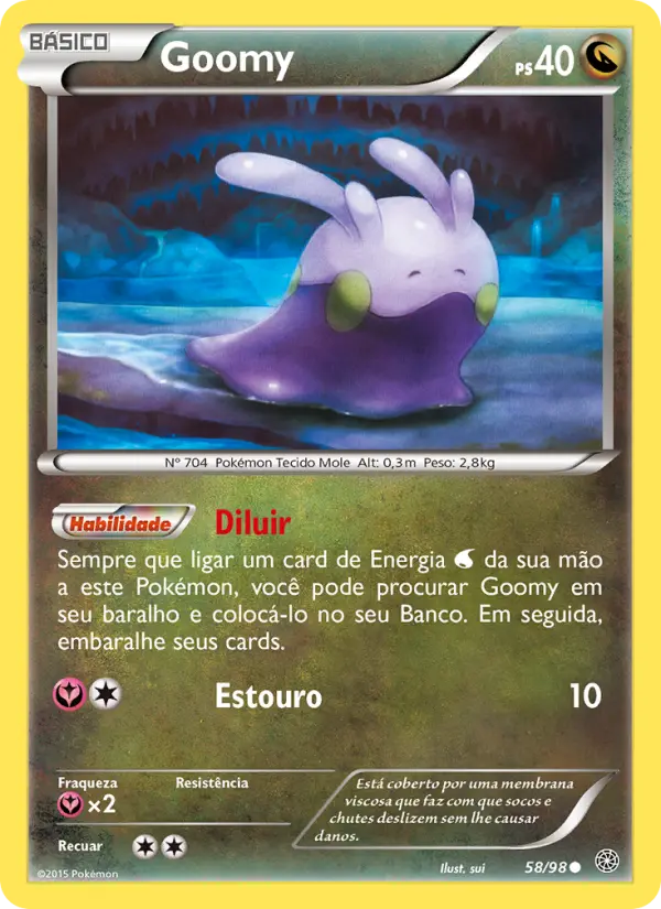 Carta Goomy, número 58/98 da coleção Origens Ancestrais