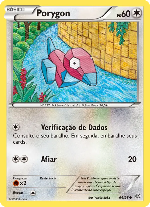 Carta Porygon, número 64/98 da coleção Origens Ancestrais