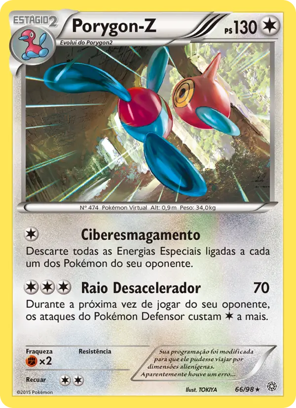 Carta Porygon-Z, número 66/98 da coleção Origens Ancestrais