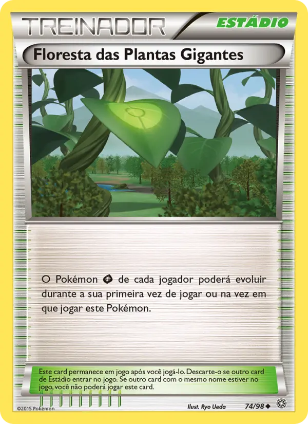 Carta Floresta das Plantas Gigantes, número 74/98 da coleção Origens Ancestrais
