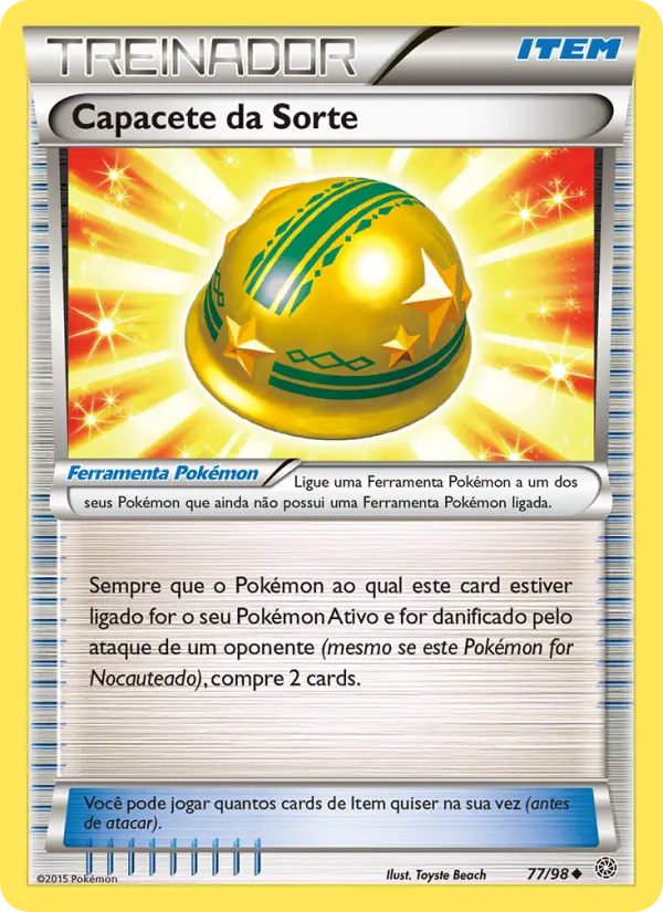 Carta Capacete da Sorte, número 77/98 da coleção Origens Ancestrais