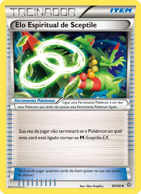 Carta Elo Espiritual de Sceptile, número 80/98 da coleção Origens Ancestrais