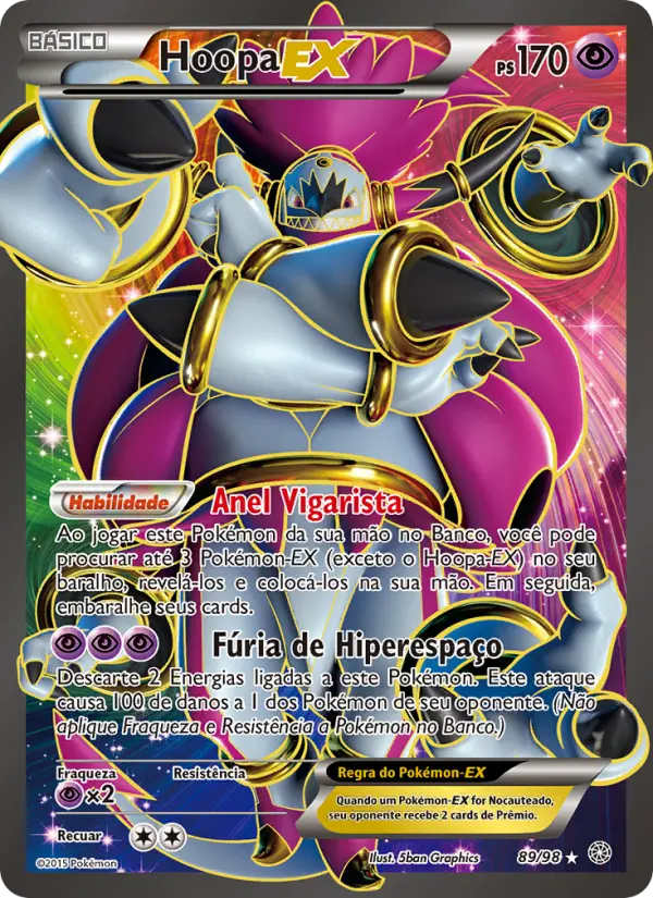 Carta Hoopa EX, número 89/98 da coleção Origens Ancestrais