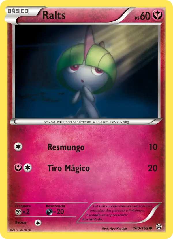 Carta Ralts, número 100/162 da coleção Turbo Revolução