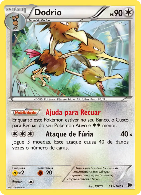 Carta Dodrio, número 117/162 da coleção Turbo Revolução