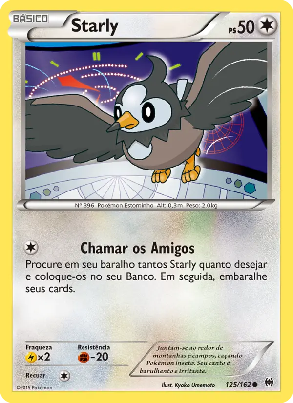 Carta Starly, número 125/162 da coleção Turbo Revolução
