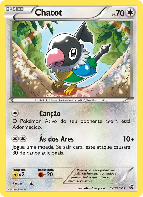 Carta Chatot, número 128/162 da coleção Turbo Revolução