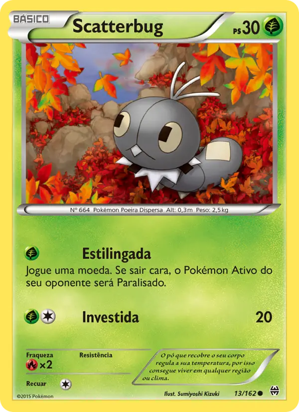 Carta Scatterbug, número 13/162 da coleção Turbo Revolução