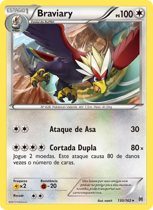 Carta Braviary, número 130/162 da coleção Turbo Revolução