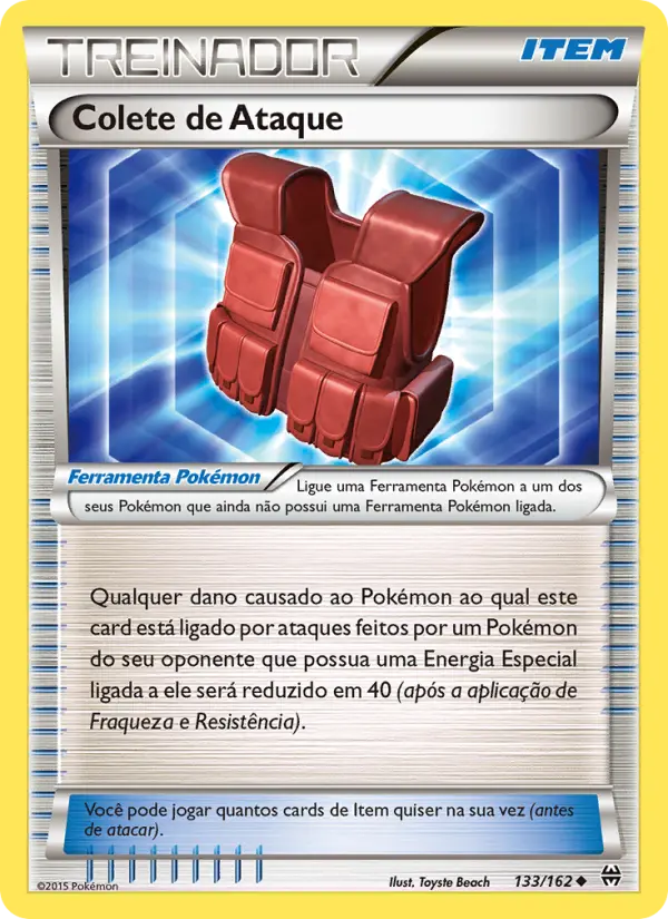 Carta Colete de Ataque, número 133/162 da coleção Turbo Revolução