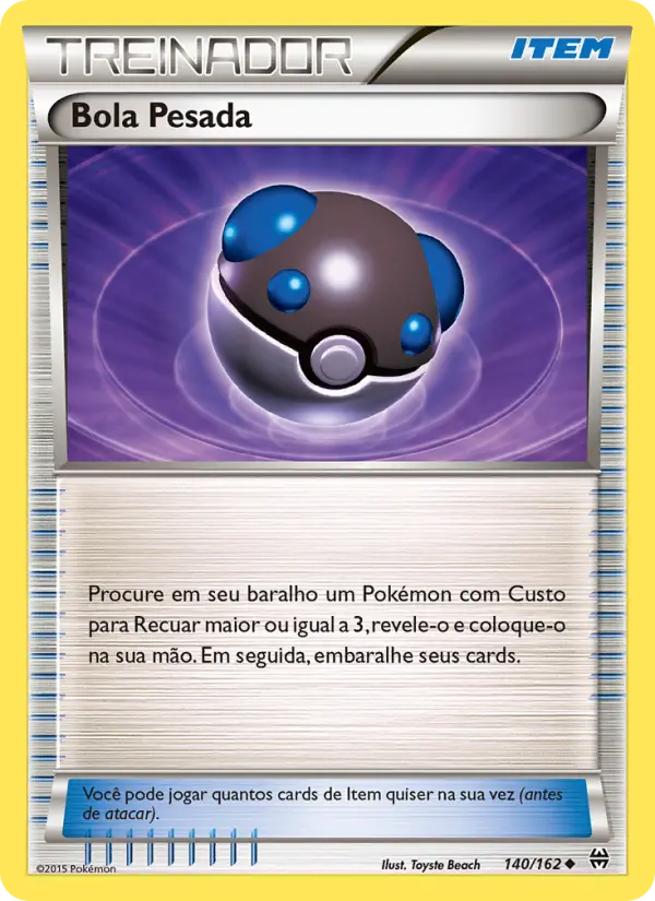 Carta Bola Pesada, número 140/162 da coleção Turbo Revolução