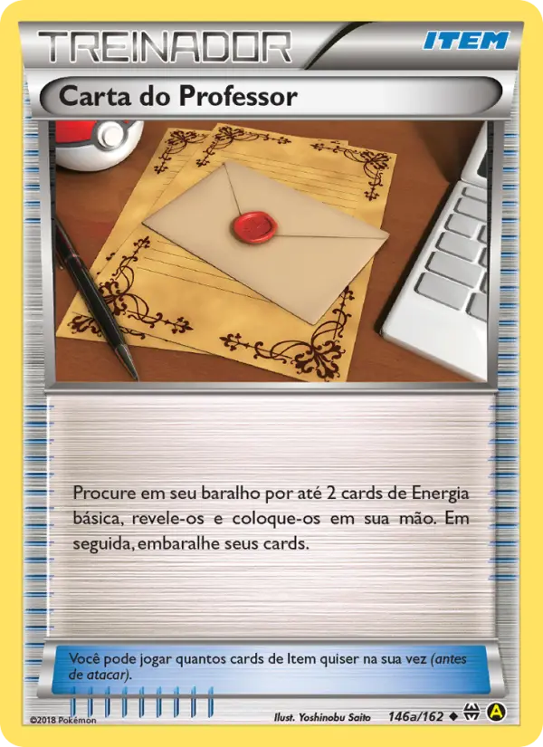 Carta Carta do Professor, número 146/162 da coleção Turbo Revolução