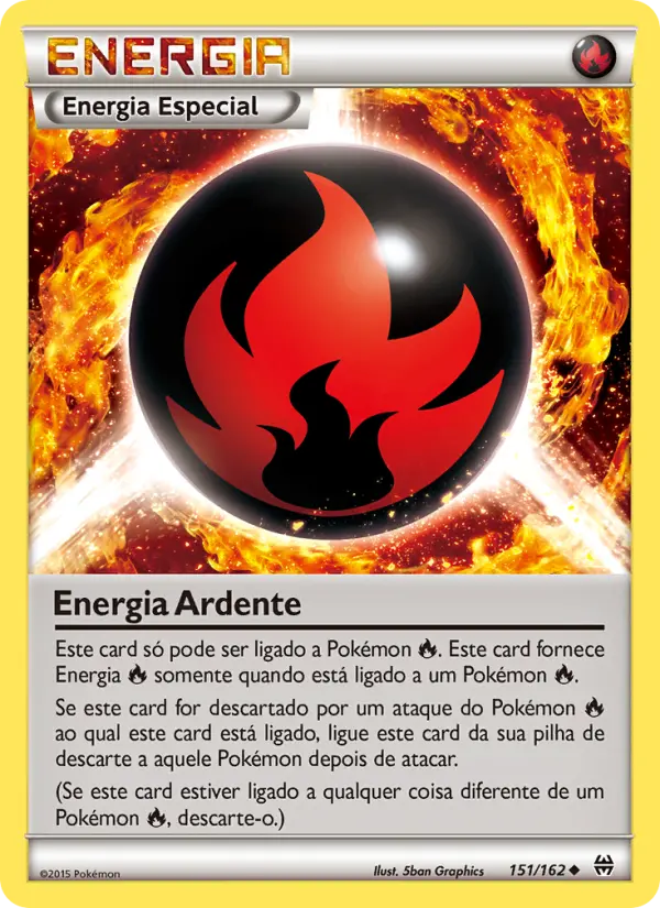 Carta Energia Ardente, número 151/162 da coleção Turbo Revolução