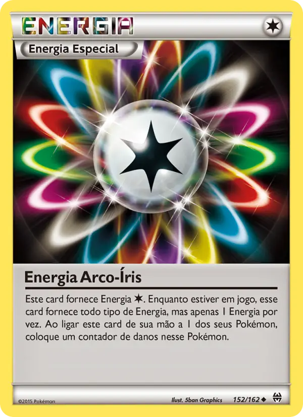Carta Energia Arco-Íris, número 152/162 da coleção Turbo Revolução