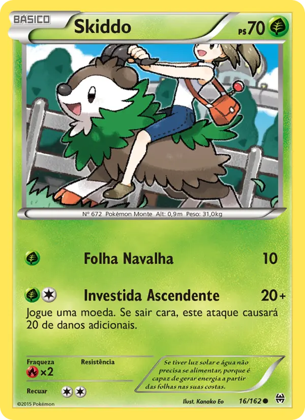 Carta Skiddo, número 16/162 da coleção Turbo Revolução