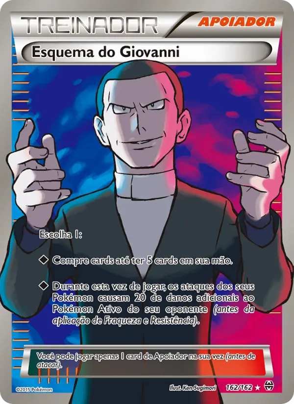 Carta Esquema do Giovanni, número 162/162 da coleção Turbo Revolução