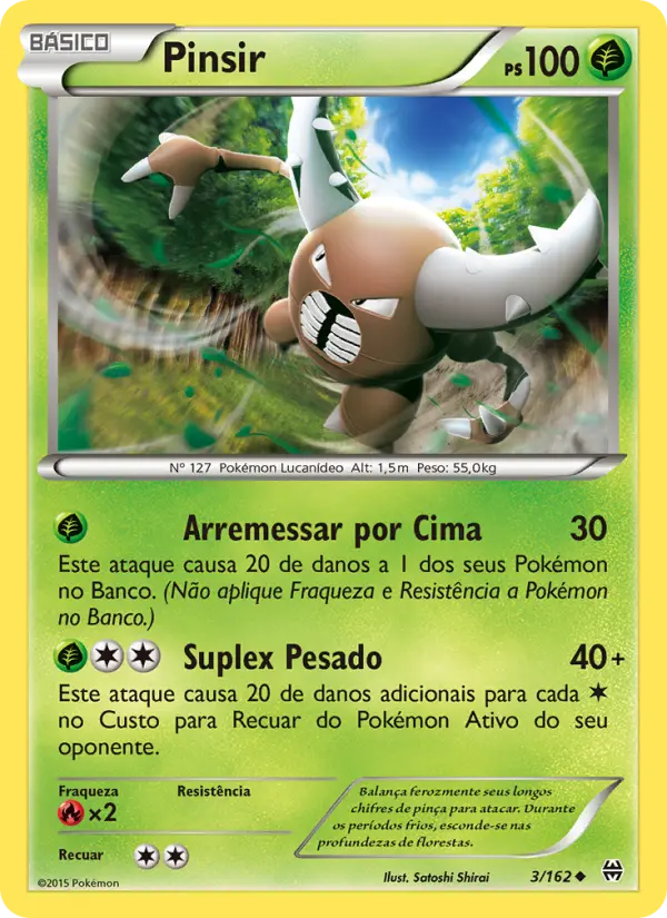 Carta Pinsir, número 3/162 da coleção Turbo Revolução