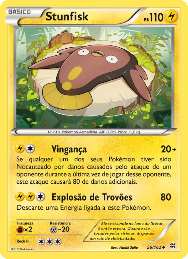 Carta Stunfisk, número 56/162 da coleção Turbo Revolução